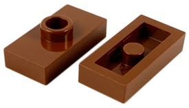 LEGO® los onderdeel Plaat Aangepast Roodachtig Bruin 3794a