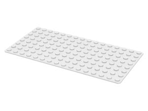 LEGO® los onderdeel Grondplaat in kleur Wit 3865