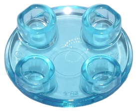 LEGO® los onderdeel Plaat Rond Doorzichtig Lichtblauw 2654