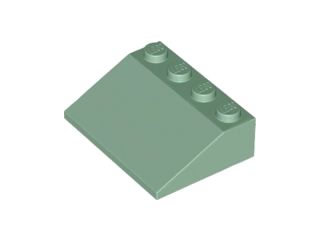 LEGO® los onderdeel Dakpan Algemeen in kleur Zandgroen 3297