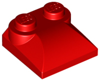 LEGO® los onderdeel Dakpan Gebogen in kleur Rood 47457