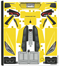 Plaatje in Gallery viewer laden, LEGO® stickervel set 42205-1 Chevrolet Corvette Stingray