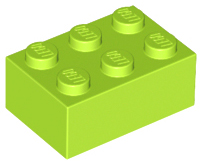 Plaatje in Gallery viewer laden, LEGO® los onderdeel Steen in kleur Limoen 3002