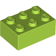 Plaatje in Gallery viewer laden, LEGO® los onderdeel Steen in kleur Limoen 3002