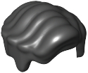 Plaatje in Gallery viewer laden, LEGO® los onderdeel Haar in kleur Zwart 43751