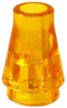 Plaatje in Gallery viewer laden, LEGO® los onderdeel Kegel in kleur Doorzichtig Oranje 4589