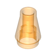 Plaatje in Gallery viewer laden, LEGO® los onderdeel Kegel in kleur Doorzichtig Oranje 4589