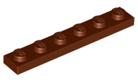 LEGO® los onderdeel Plaat Algemeen Roodachtig Bruin 3666