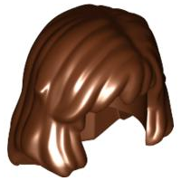 Plaatje in Gallery viewer laden, LEGO® los onderdeel Haar in kleur Roodachtig Bruin 40251