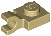 LEGO® los onderdeel Plaat Aangepast in kleur Geelbruin 6019