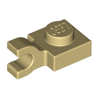 LEGO® los onderdeel Plaat Aangepast in kleur Geelbruin 6019