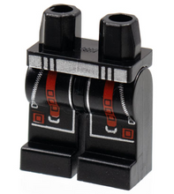Plaatje in Gallery viewer laden, LEGO® los onderdeel Benen met Motief Zwart 970c00pb0037