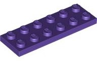 LEGO® los onderdeel Plaat Algemeen in kleur Donkerpaars 3795