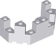 LEGO® los onderdeel Dak Licht Blauwachtig Grijs 6066