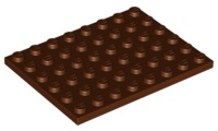 LEGO® los onderdeel Plaat Algemeen Roodachtig Bruin 3036