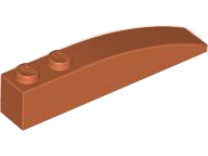 LEGO® los onderdeel Dakpan Gebogen Donker Oranje 42022