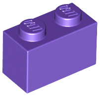 LEGO® los onderdeel Steen in kleur Donkerpaars 3004