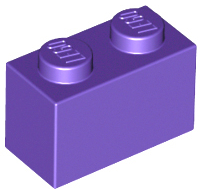 Plaatje in Gallery viewer laden, LEGO® los onderdeel Steen in kleur Donkerpaars 3004