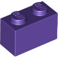 Plaatje in Gallery viewer laden, LEGO® los onderdeel Steen in kleur Donkerpaars 3004