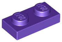Plaatje in Gallery viewer laden, LEGO® los onderdeel Plaat Algemeen in kleur Donkerpaars 3023