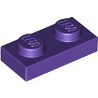 LEGO® los onderdeel Plaat Algemeen in kleur Donkerpaars 3023