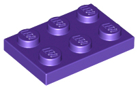 Plaatje in Gallery viewer laden, LEGO® los onderdeel Plaat Algemeen in kleur Donkerpaars 3021