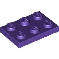 LEGO® los onderdeel Plaat Algemeen in kleur Donkerpaars 3021
