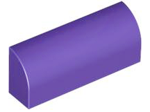 LEGO® los onderdeel Dakpan Gebogen in kleur Donkerpaars 6191