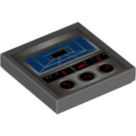 LEGO® Tegel met Motief Donker Blauwachtig Grijs 3068pb0071