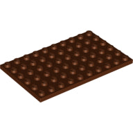 LEGO® los onderdeel Plaat Algemeen Roodachtig Bruin 3033