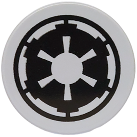 LEGO® Tegel Rond met Motief Licht Blauwachtig Grijs 4150ps5