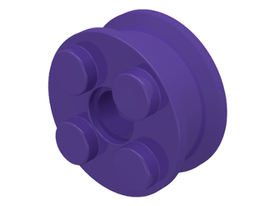 LEGO® los onderdeel Wiel in kleur Donkerpaars 6248