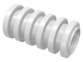 LEGO® los onderdeel Slang Geribbeld in kleur Wit 78c02