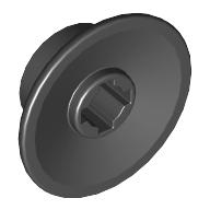 LEGO® los onderdeel Wiel in kleur Zwart 50254