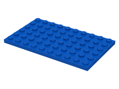 LEGO® los onderdeel Plaat Algemeen in kleur Blauw 3033