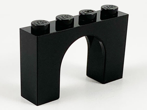 LEGO® los onderdeel Steen Boog in kleur Zwart 6182