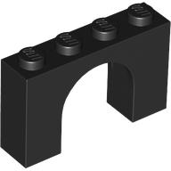 Plaatje in Gallery viewer laden, LEGO® los onderdeel Steen Boog in kleur Zwart 6182