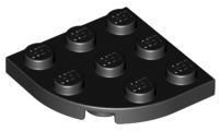 LEGO® los onderdeel Plaat Rond in kleur Zwart 30357