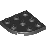 LEGO® los onderdeel Plaat Rond in kleur Zwart 30357