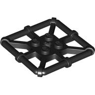 LEGO® los onderdeel Plaat Aangepast in kleur Zwart 30094