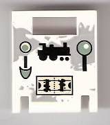Plaatje in Gallery viewer laden, LEGO® los onderdeel Container met Motief Wit 4346pb02