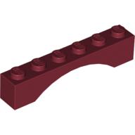 LEGO® los onderdeel Steen Boog in kleur Donkerrood 3455