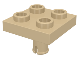 LEGO® los onderdeel Plaat Aangepast in kleur Geelbruin 2476