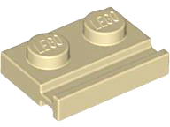 LEGO® los onderdeel Plaat Aangepast in kleur Geelbruin 32028