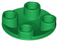 LEGO® los onderdeel Plaat Rond in kleur Groen 2654