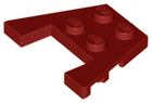 LEGO® los onderdeel Wig Plaat in kleur Donkerrood 48183