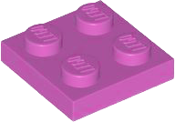 Plaatje in Gallery viewer laden, LEGO® los onderdeel Plaat Algemeen in kleur Lichtpaars 3022
