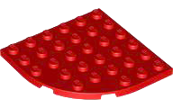 Plaatje in Gallery viewer laden, LEGO® los onderdeel Plaat Rond in kleur Rood 6003