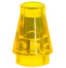 Plaatje in Gallery viewer laden, LEGO® los onderdeel Kegel in kleur Trans-Neon Geel 4589