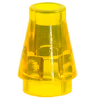 LEGO® los onderdeel Kegel in kleur Trans-Neon Geel 4589